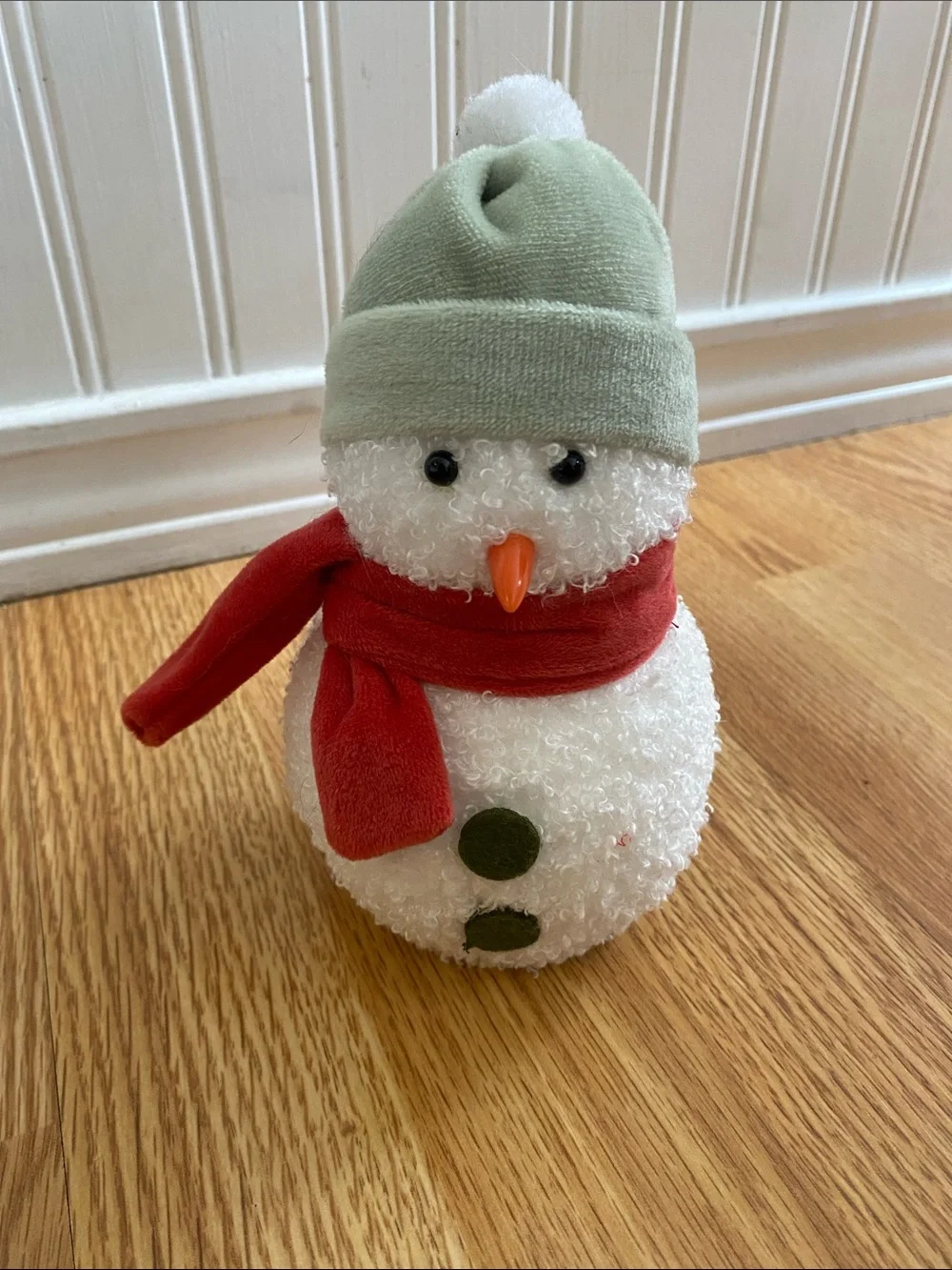 2022 Target Bullseye Playground White Snowman with Red Scarf and Sage Green Hat